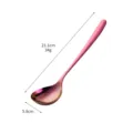 Cuillère à soupe coréenne en pur titane, design cristal de glace léger et durable pour cuisine. - Violet