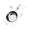 Stainless Steel Sauce Dish with Handle 304 Metal Seasoning Bowl 25ml Hot Pot Dipping - Natural