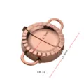 Moule a raviolis en acier inoxydable outil de cuisine professionnel 9.5cm or rose - Grand Or Rose
