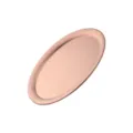 Edelstahl ovale Serviertablett, roségoldene Metallplatte für Küche, Essen oder Restaurant. - Roségold