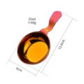 Stainless steel measuring spoon 304 golden sauce scoop with handle kitchen tool 25ml capacity - Gradient Red