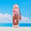 Gourde en plastique rose capybara bouteille d'eau sport portable anti-fuite pour etudiant - D-2