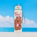 Schattige capybara waterfles, draagbare studenten sportbeker met lekvrije deksel. - D-5 Gebroken Wit