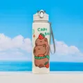 Schattige capybara kunststof sportwaterfles met koord, draagbare lekkerveilige beker. - D-6 Groen