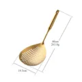 Cuillère Écumoire en Acier Inoxydable 304 Doré Ustensile de Cuisine Passoire 40cm - Passoire Goutte / Or