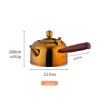Théière en acier inoxydable avec poignée latérale en bois, bouilloire dorée, 680ml. - A464-304 Théière avec Poignée en Bois / Rouge Dégradé