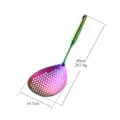 Écumoire de cuisine professionnelle en acier inoxydable finition arc-en-ciel de 40cm - Passoire Goutte / Couleur AB