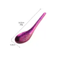 Cuillère à soupe plate chinoise en titane pur vaisselle en cristal coloré pour la cuisine - Violet