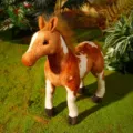 Simulation horse plush toy, brown and white stuffed animal doll, cute home and car decor gift. - 39*45cm / Paint Horse