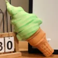 Ice Cream Cone Plush Pillow Cute Stuffed Toy Soft Green Dessert Cushion Gift for Kids - Matcha