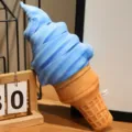Cute blue ice cream cone plush pillow soft toy, perfect for home decor and kids gift. - Blueberry