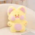 Lindo gato de peluche amarillo suave muñeca de peluche cojín de ángel regalo cumpleaños. - Nuevo Amarillo Brillante / 40CM