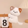 Dettaglio clip peluche carino, materiale morbido e soffice, adorabile bambola. - Gatto