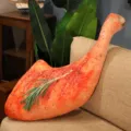 Cojín de felpa gigante muslo de pollo asado comida divertida suave decoración de sofá - 20cm / Muslo de Pollo Frito