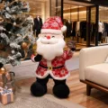 Großer Weihnachtsmann Plüschtier Puppe festliche Heimdekoration mit Geschenktüte. - Große Schneeflocke / 60cm (850g)