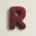 Coussin en peluche en forme de lettre R rouge coussin décoratif pour canapé et lit - Lettre R