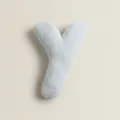 Coussin decoratif en forme de lettre Y, oreiller en sherpa doux pour canape et lit. - Lettre Y