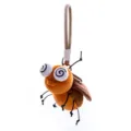 Cute insect plush toy keychain, cartoon bug pendant with strap for backpack and keys. - Dizzy Cockroach