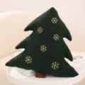 Weihnachtsbaum Plüschkissen grüne weiche Kissen mit goldenen Schneeflocken Deko - Schneeflocken-Weihnachtsbaum / 38 cm / Grün