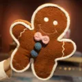 Weihnachten lebkuchen mann plüsch kissen braun weiches dekokissen für tolle geschenke - Lebkuchenmann / 42 cm / Braun