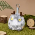 Llavero de peluche de criatura prehistórica gris, lindo muñeco monstruo para bolso. - Dragón Peludo