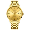Herren Automatik Mechanisch Uhr Gold Edelstahl Armband Wasserdicht Business Armbanduhr - Gold