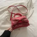 Rote Damen Handtasche mit grosser Schleife stilvolle Umhaengetasche Sommer Neuheit - Rot