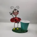 Metalen bijen bloempot creatieve vetplant planter schattig insect kantoor home decoratie - Blauw