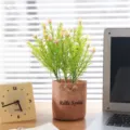 Artificial potted flower Nordic desk decoration fake green plant home indoor ornament. - Pink