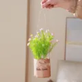 Hanging artificial flower plant potted decoration for indoor home decor in spring style - Lavender