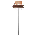 Metal pig garden stake welcome sign yard art outdoor lawn decoration cute farm animal stake - Pig (60x19.5cm)