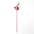 Christmas metal garden stake mini watering can decoration for holiday indoor outdoor decor - Kettle Style Snowflake / 28x5.5cm