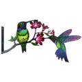 Metal hummingbird flower wall bracket fence garden hanging iron art outdoor decor item - Bird Couple
