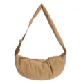 Bolso de hombro caqui de moda, bolso bandolera informal de gran capacidad para mujeres. - Caqui