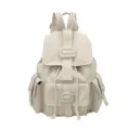 Mochila casual beige de moda con gran capacidad para viajes y uso diario escolar. - Blanco Roto
