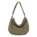 Πράσινη τσάντα ώμου από καμβά, casual hobo crossbody τσάντα για γυναίκες, μεγάλη χωρητικότητα. - Πράσινο