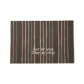 Brown striped loop wire doormat non-slip floor mat for indoor hallway entrance decor - Brown Stripe Silk Loop Doormat / 60x90cm