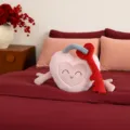 Heart shaped plush lock pillow for wedding room bedroom sofa decoration cute gift design - Lock and Key Throw Pillow / Pink