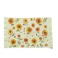 Vintage sunflower cotton woven placemat heat resistant table mat for dining room pad - 35X48CM / Sunflower Print