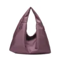 Purple casual large capacity shoulder tote bag, stylish commuter travel handbag for daily use. - Fuschia