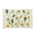 Cotton Woven Placemat Vintage Botanical Table Mat Heat Insulated Dining Plate Mat Kitchen Decor - 35X48CM / Daisy Print