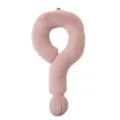 Cute pink question mark plush neck pillow, soft stuffed sofa cushion for living room nap. - 40x85 (Included Core, Non-removable) / Peony Pink