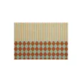Retro loop pile door mat for home entrance, anti-slip geometric floor rug for hallway. - 60*90cm / Blue Base
