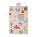 140x200cm / Cartoon Town Print Picnic Mat
