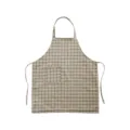 Cotton kitchen apron with pocket, checkered cooking bib, comfortable sleeveless wear. - 65x75cm / Heather Black