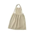 Beige cotton kitchen apron for women sleeveless cooking baking with pockets and cross back style - 97x135cm / Khaki