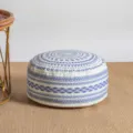 Nordic minimalist geometric printed floor pouf cushion for living room balcony tatami. - Blue