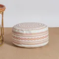 Nordic minimalist geometric printed floor pouf cushion for living room and tatami mat. - Pink Orange