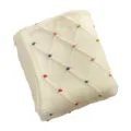 Off-white knitted blanket with colorful dots, soft sofa throw blanket for home and office. - 130x150cm / Colorful Polka Dot Check
