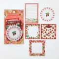 Momemo Quiet Garden Series Strawberry Lace Memo Pad & Sticker Set 30 Sheets Style - 30 Sheets / Strawberry Brulee